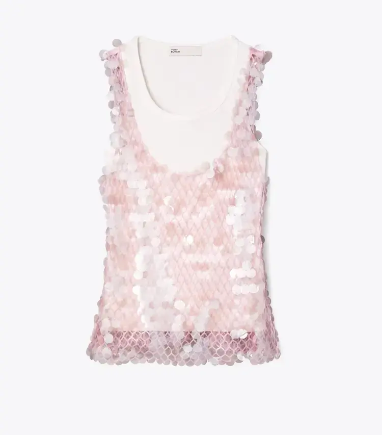 Sequin Mesh Top