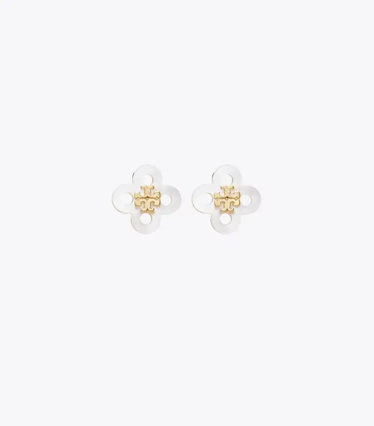 Forget Me Not Clover Stud Earring
