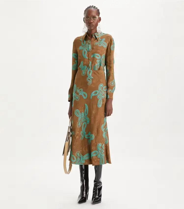 Satin Paisley Skirt - Image 2
