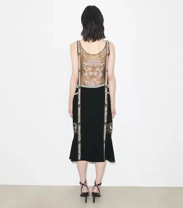 Embellished Mesh Dress - Image 3