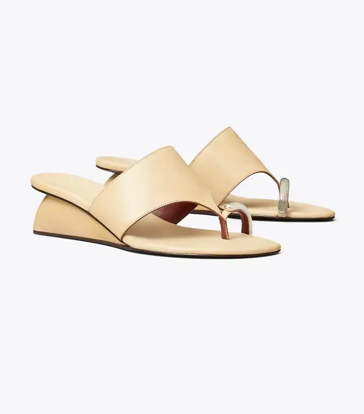 Pierced Wedge Sandal