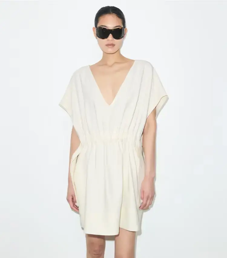 Belted Linen Dress - Image 2