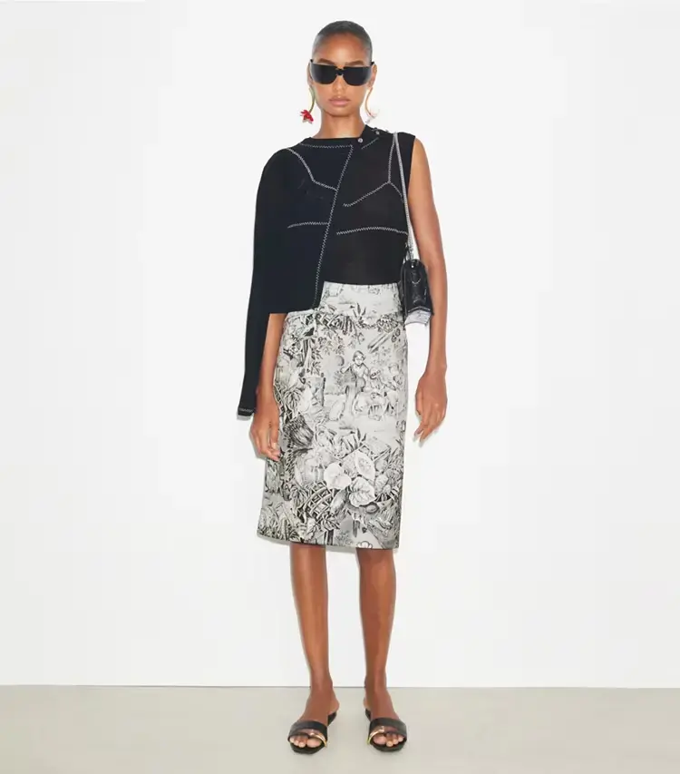 Printed Viscose Skirt - Image 2