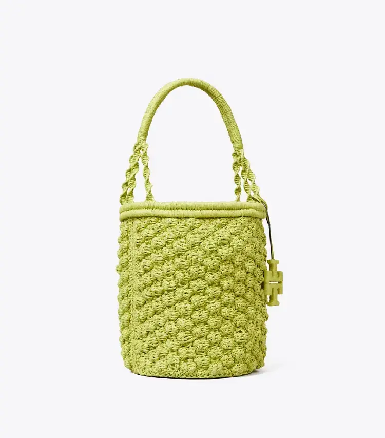 Ella Hand-Crocheted Popcorn Bucket Bag