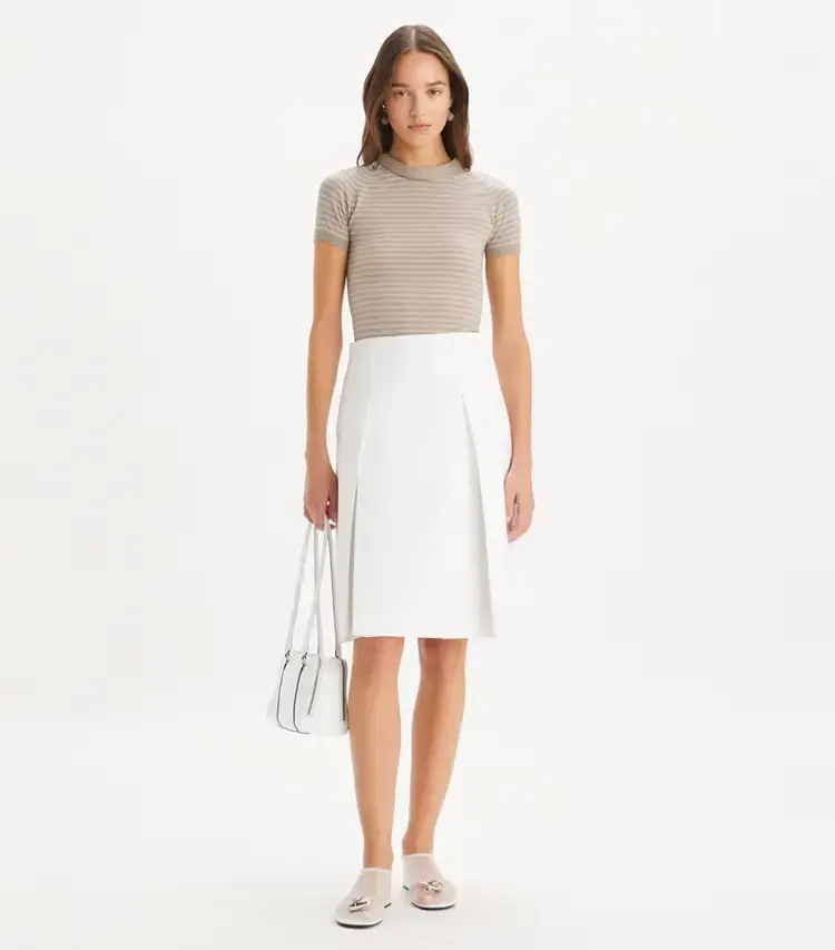 Pleated Twill Skirt - Image 2