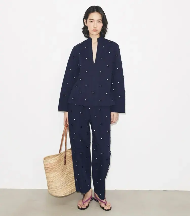 Embellished Cotton Pant - Image 2
