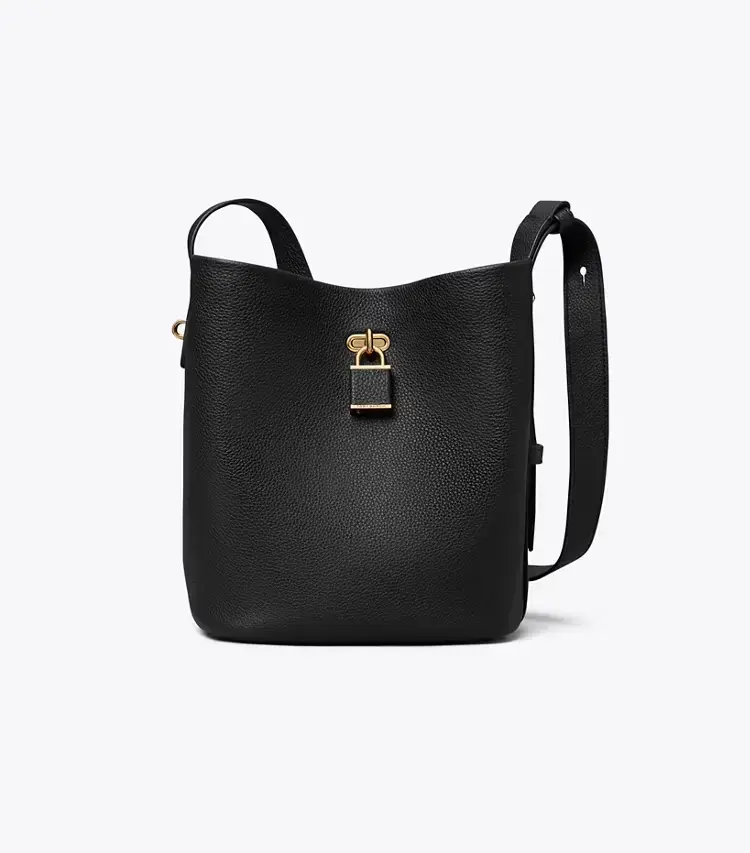 Medium Lock Slim Bucket Bag - Image 4