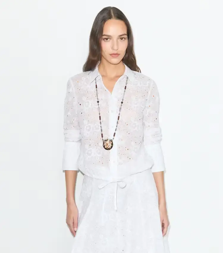 Cotton Eyelet Blouse - Image 2