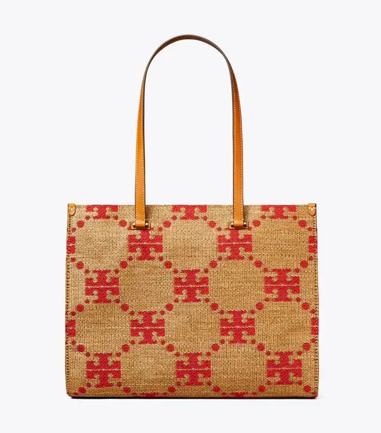 T Monogram Woven Tote - Image 3
