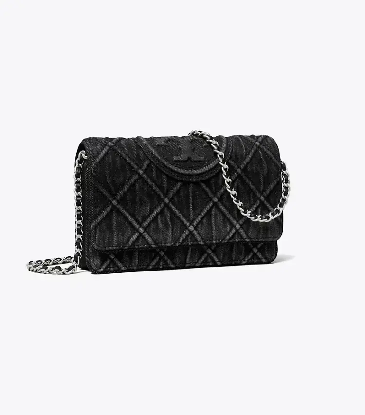 Fleming Denim Chain Crossbody