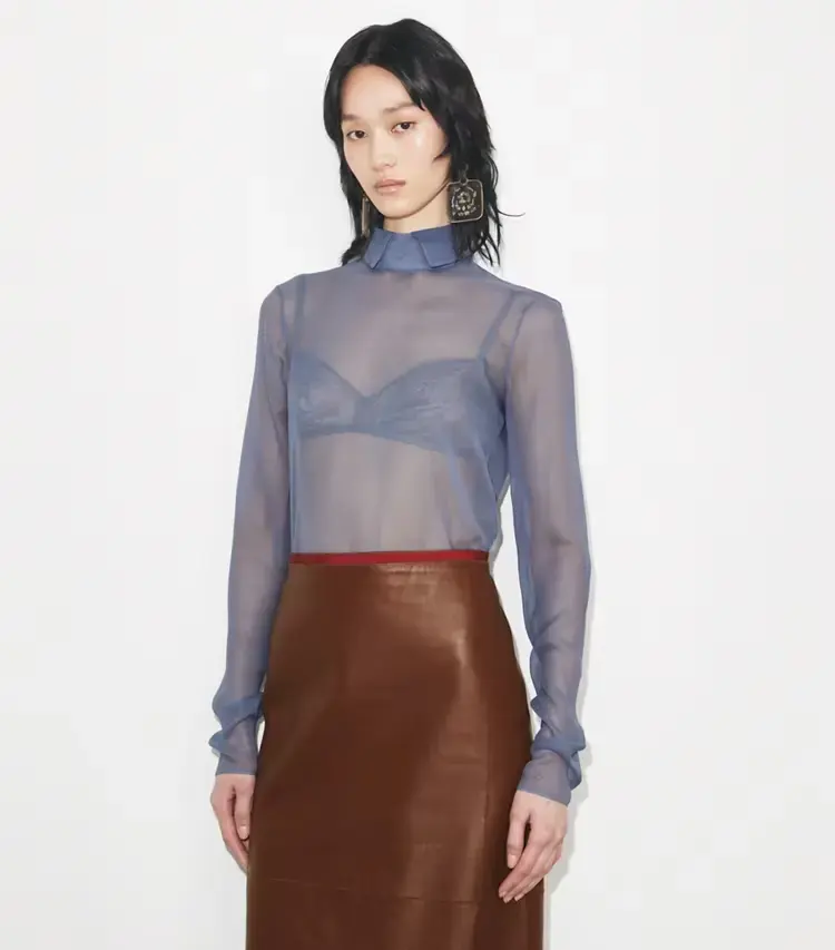 Silk Collared Top - Image 2