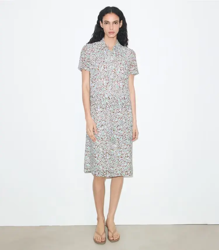 Printed Viscose Shirtdress - Image 2