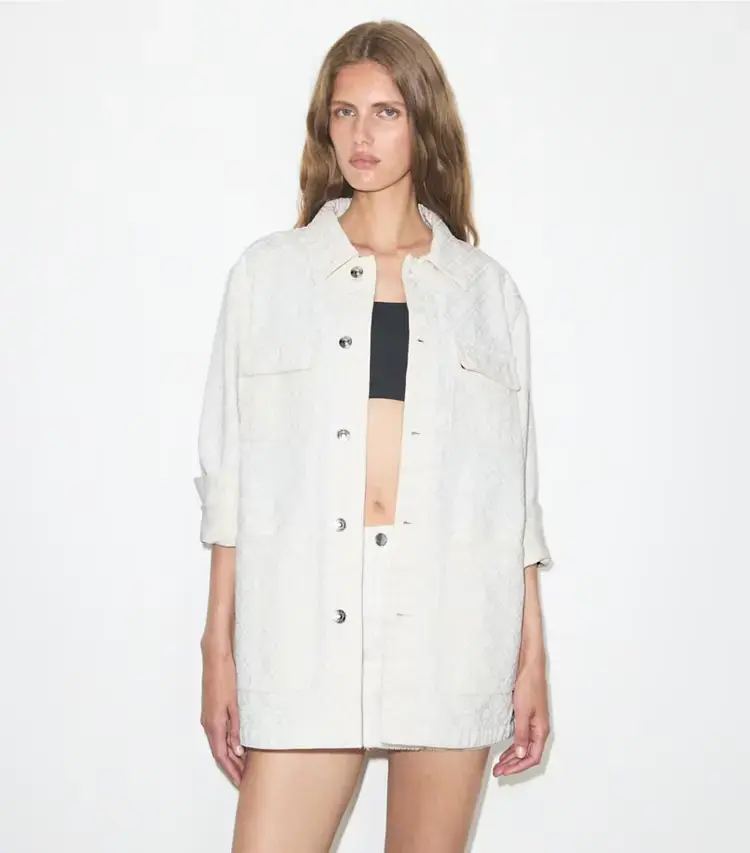 T Monogram Denim Barn Jacket - Image 2