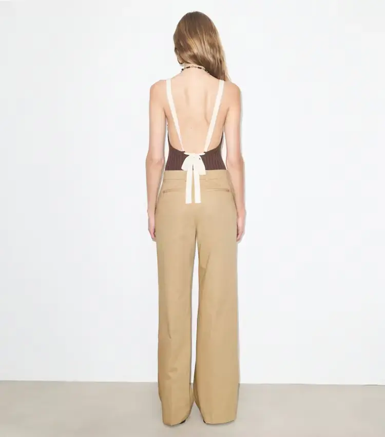 Belted Cotton Pant - Image 3