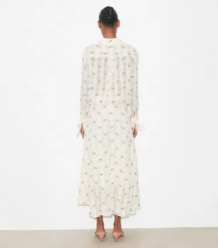 Embroidered Linen Skirt - Image 3