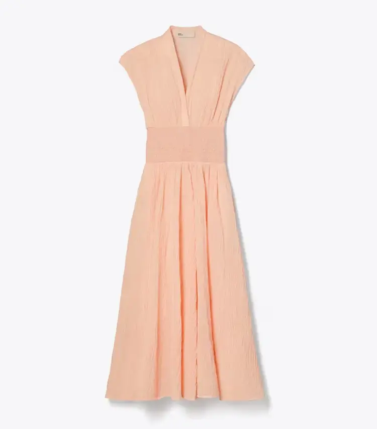 V-Neck Linen Dress
