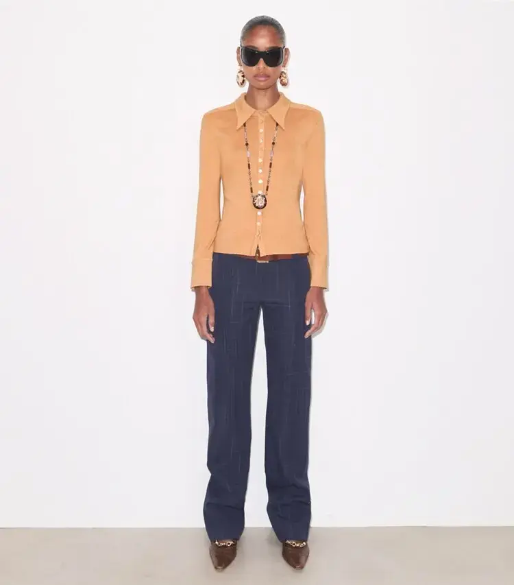 Silk Polo Cardigan - Image 3