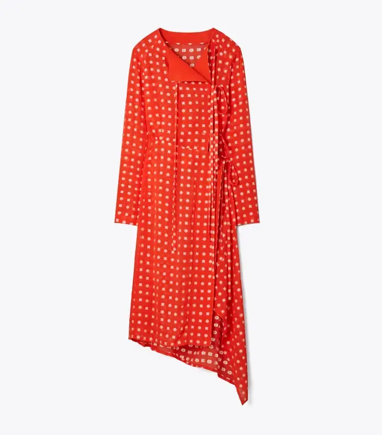 Jacquard Wrap Dress