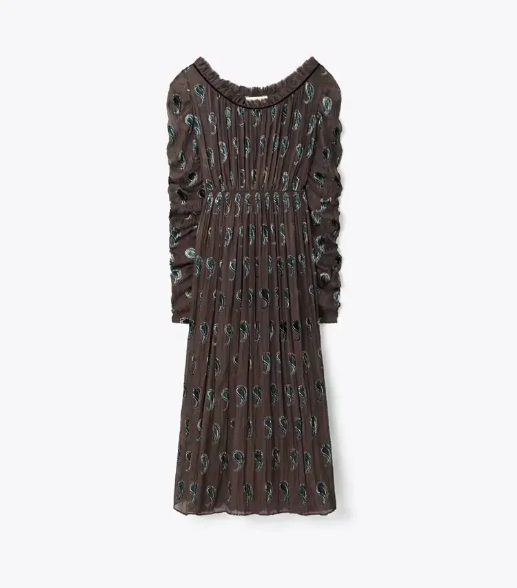 Ruched Velvet Dress