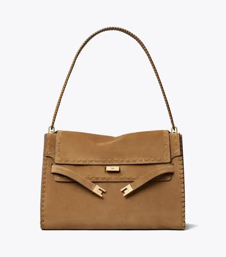 Large Lee Radziwill Suede Shoulder Bag - Image 3