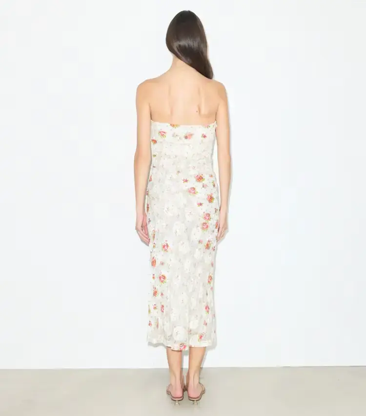 Strapless Cotton Jacquard Dress - Image 3