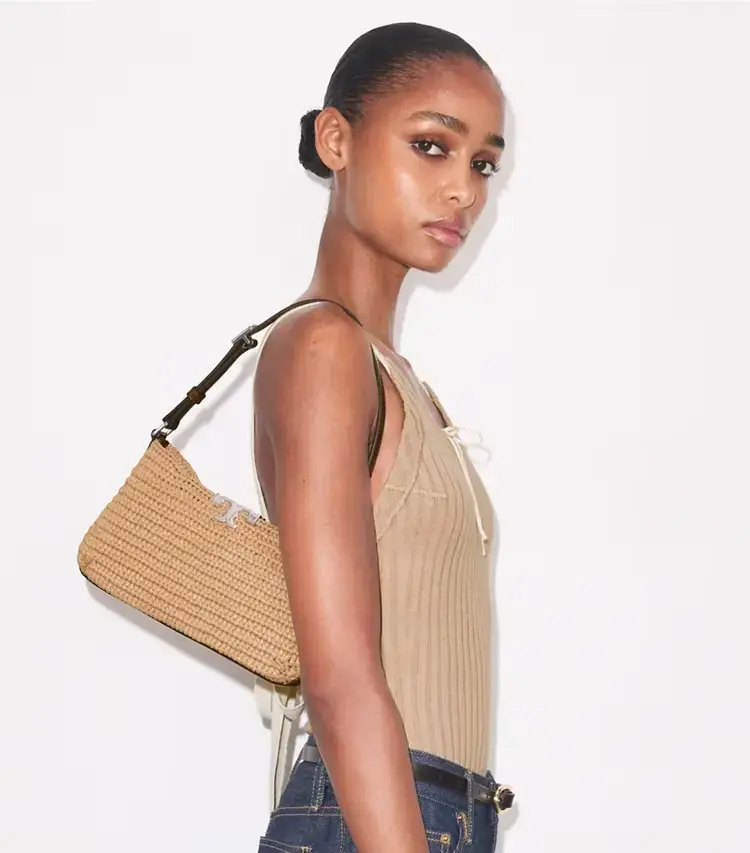 Eleanor Raffia Slim Shoulder Bag - Image 2