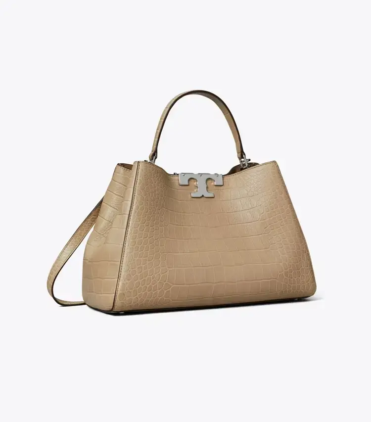 Eleanor Soft Croc-Embossed Satchel