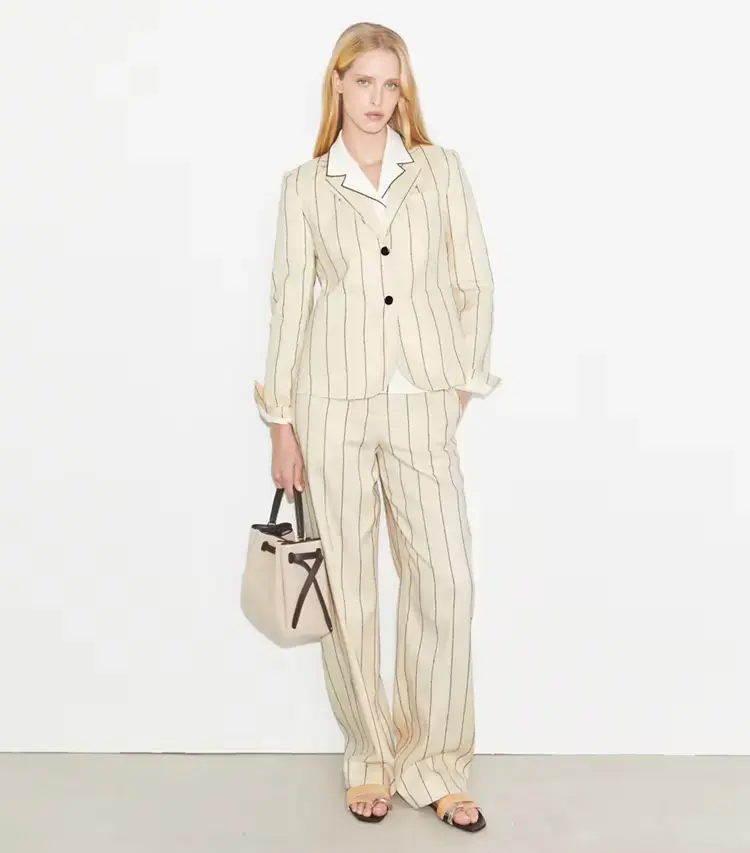 Striped Cotton Blazer - Image 3