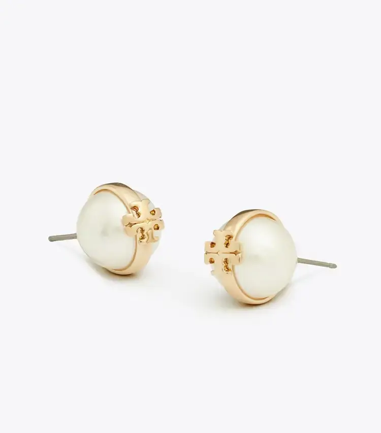 Moondance Pearl Stud Earrings - Image 2