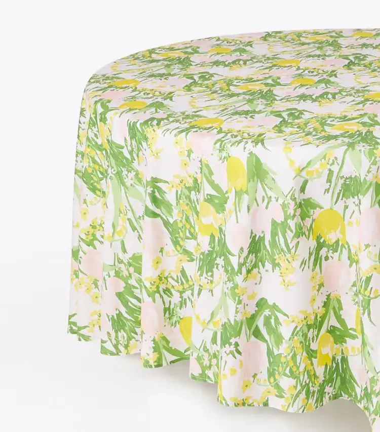 Les Tulipes Round Tablecloth, 120" - Image 2