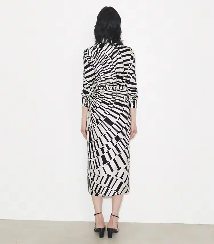 Printed Silk Shirtdress - Image 3
