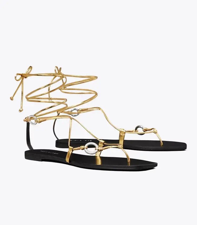 Linked Lace-Up Sandal