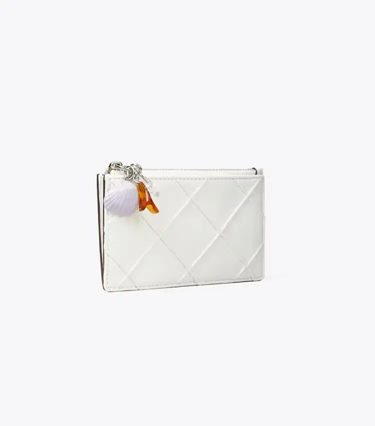 Fleming Distressed Charm Zip Card Case