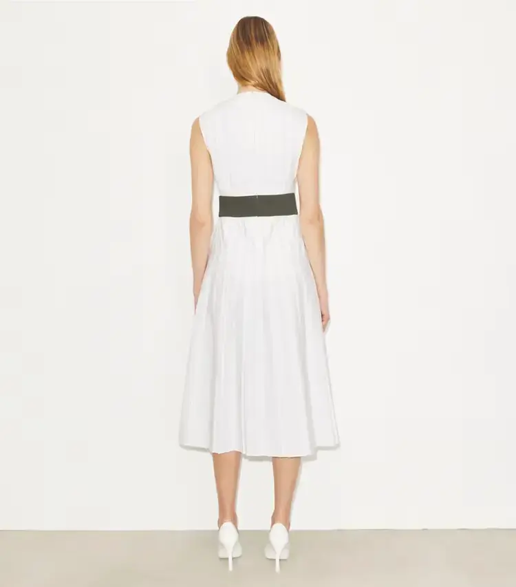 Pleated Poplin Dress - Image 3