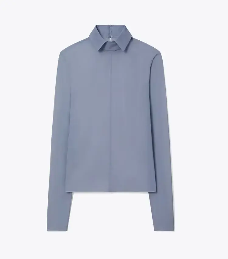Silk Collared Top