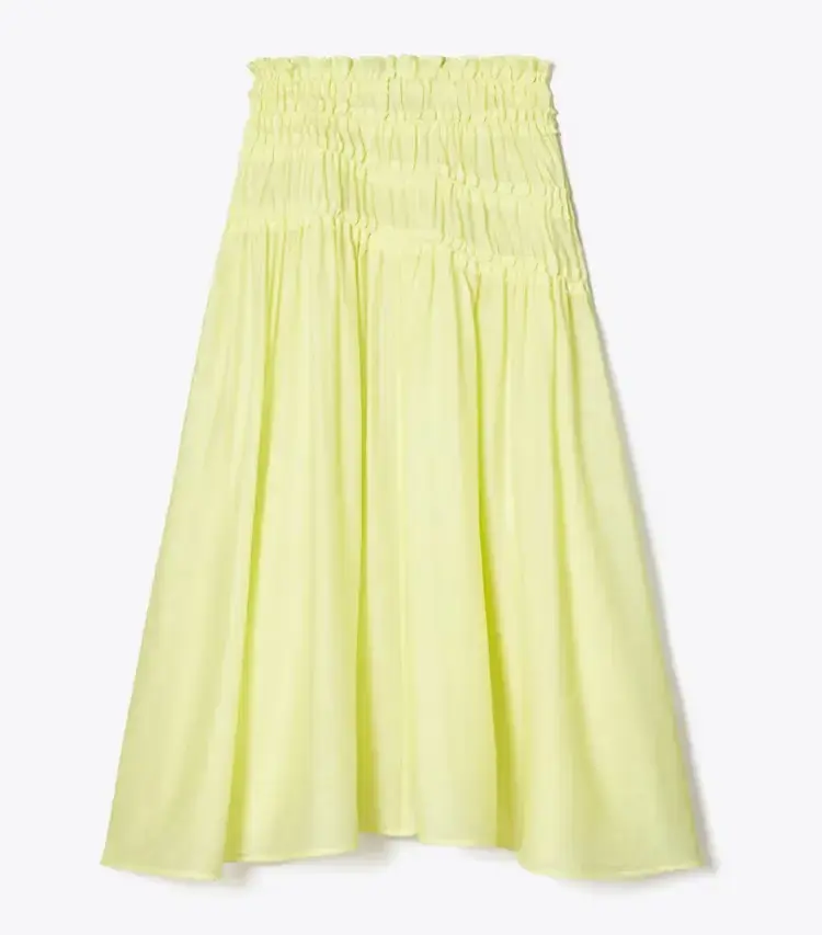 Smocked Viscose Skirt