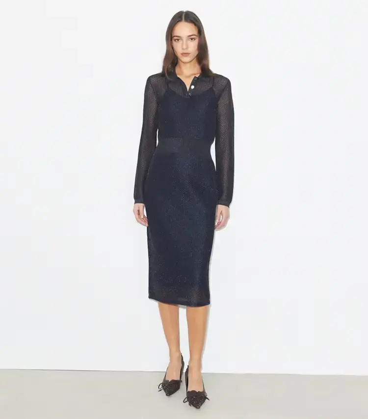 Metallic Polo Dress - Image 2