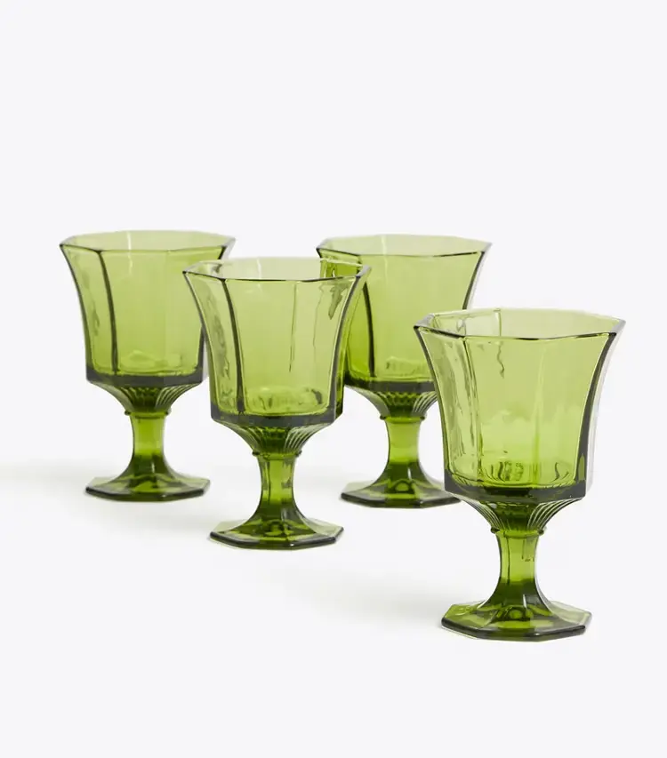 Pressed-Glass Water Glass, Set Of 4 - Image 2