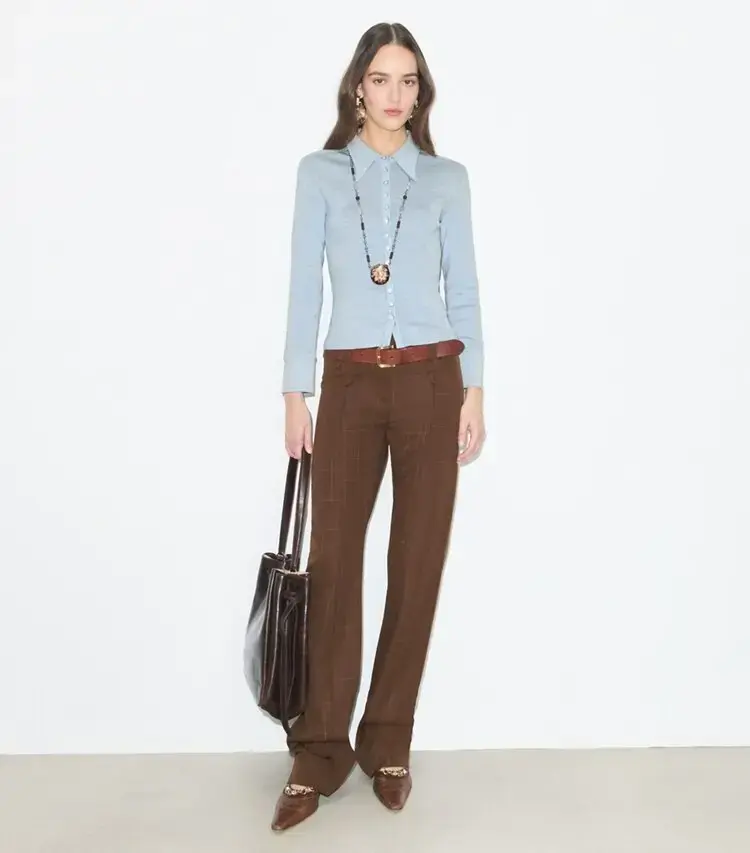 Silk Polo Cardigan - Image 3