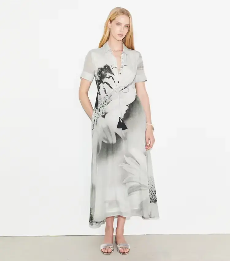 Silk Cotton Voile Shirtdress - Image 2