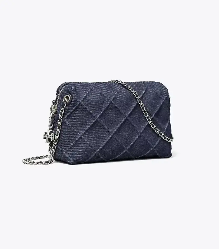 Fleming Denim Soft Crossbody Bag