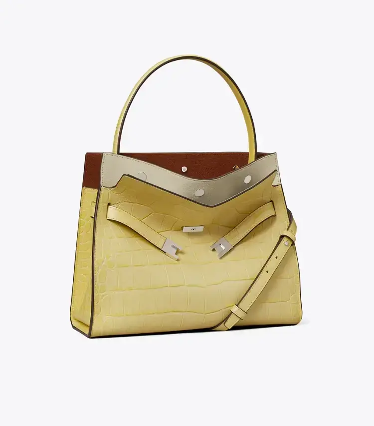 Small Lee Radziwill Embossed Double Bag