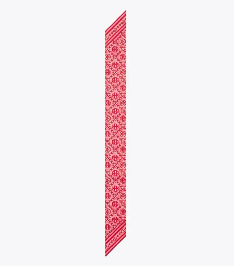 T Monogram Silk Ribbon Tie