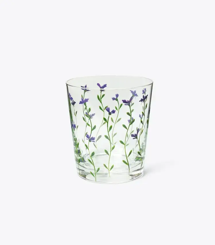 Jolie Fleur Double Old Fashioned Glass, Set Of 4