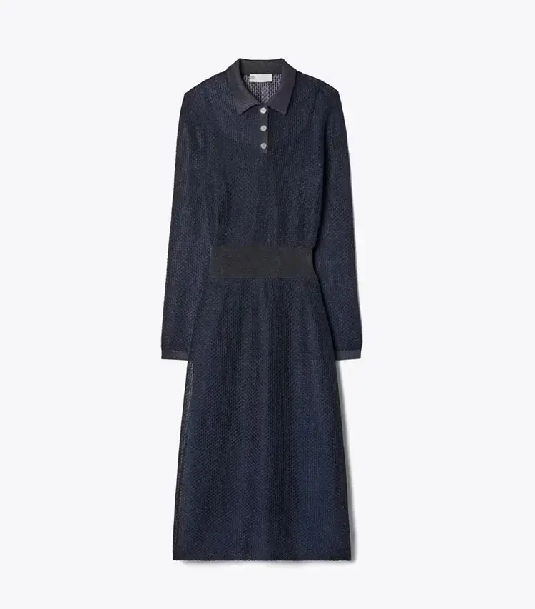 Metallic Polo Dress
