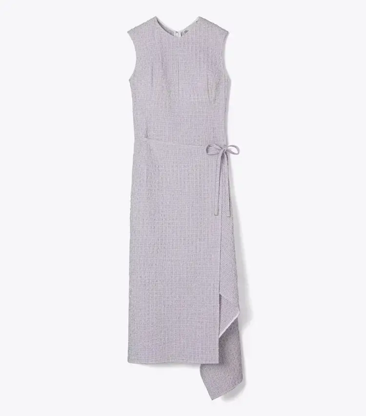 Asymmetric Cotton Wrap Dress