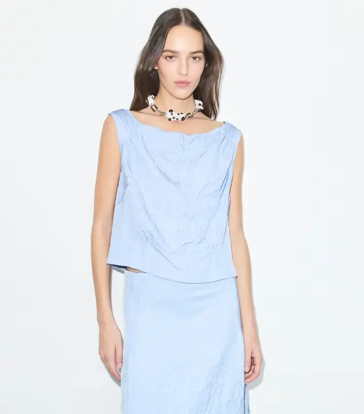 Crinkled Viscose Top - Image 2