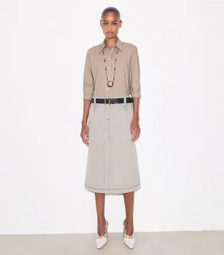 Cotton Canvas Skirt - Image 2