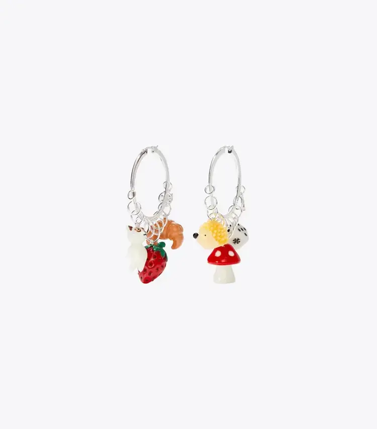 Curiosity Charm Hoop Earrings