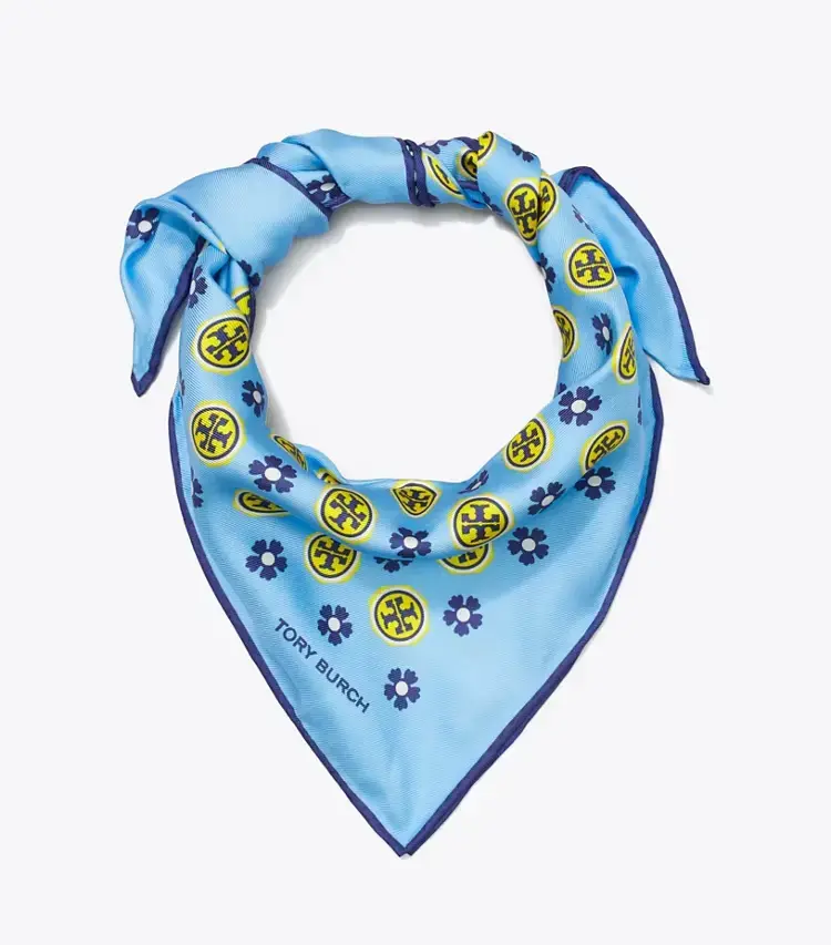 Floral Logo Triangle Scarf - Image 3